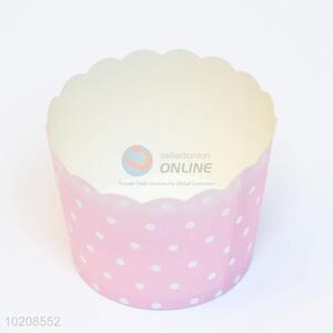 Promotional Pink Color Dots Pattern Disposable Paper Cake Cup