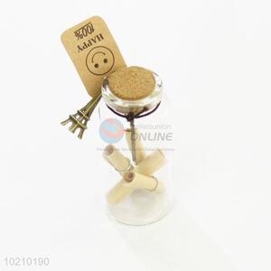Vintage wish bottle/drift bottle with cork and paper