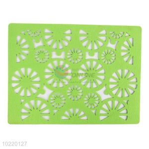 Hot sale green felt table cloth/insulation placemat