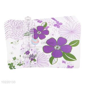 12 pieces purple flower placemat/cup mat set
