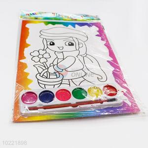Wholesale new design girl shape drawing paper for children
