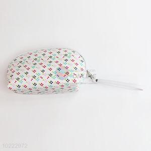 Fancy checked pattern pvc cosmetic bag