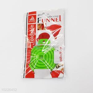 Promotional custom green silicone funnel