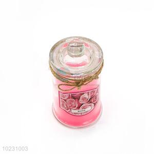 Popular Rose Scented Candles With Cute Glass Jar