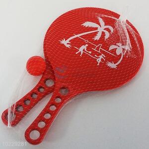 Hot sale custom red beach tennis racket with ball