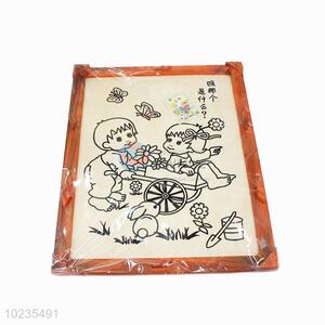 Fashion style cool wooden-frame mud painting