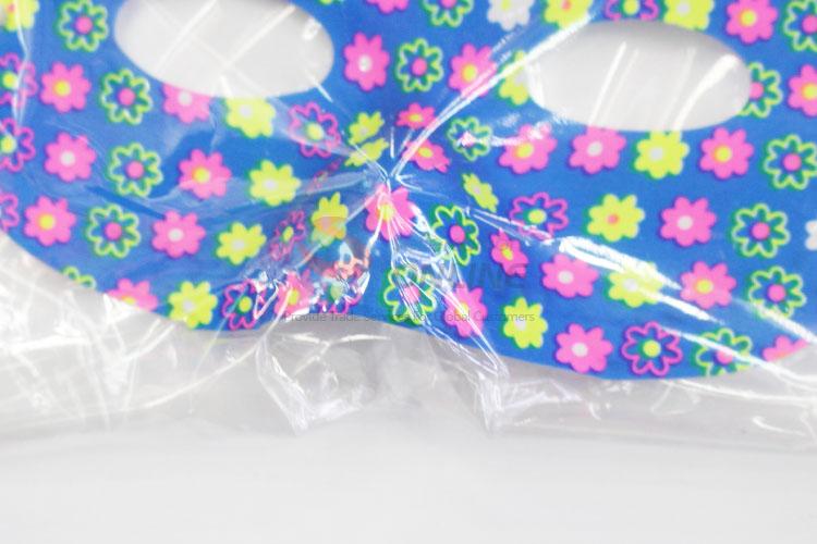 New arrival blue flower pattern PVC party mask