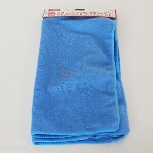 Wholesale bottom price blue microfiber towel cleaning towel
