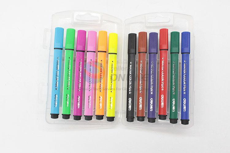12 Colors Super Fine Markers Color Pen Water Based Assorted Ink Arts Painting Pencils