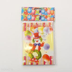 Portable Clown Pattern Paper Birthday Greeting Card/ Gift Card