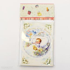 Portable New Baby Shower Pattern Paper Greeting Card/Birthday Gift Card