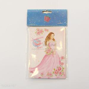Pink Color Princess Dress Pattern Paper Greeting Card Birthday Card Gift Card