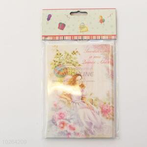 Top Quality Princess Pattern Paper Gift Card/Greeting Card/ Gift Card