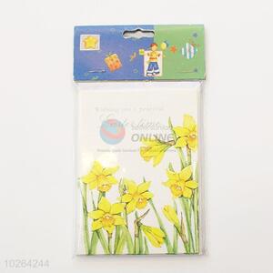 Yellow Color Flower Pattern Greeting Card/ Gift Card
