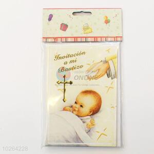 High Quality New Baby Pattern Paper Greeting Card/Birthday Gift Card