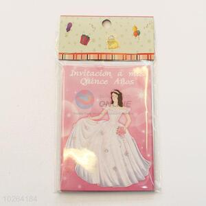 Pink Color Bride Pattern Greeting Card Birthday Card Gift Card