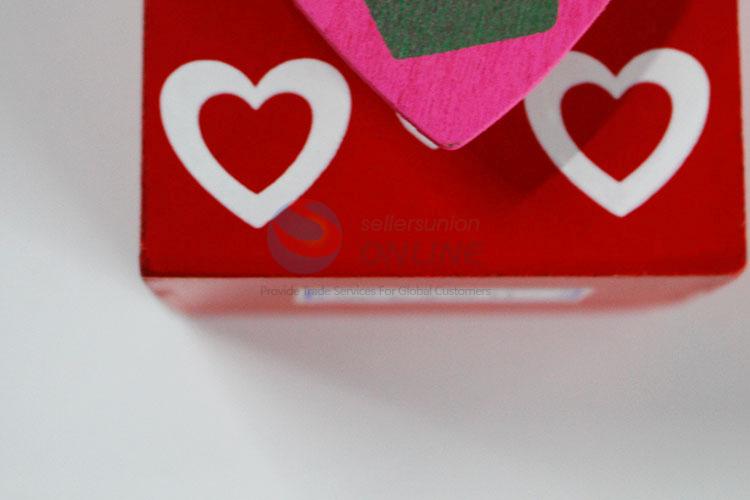Simple Style Square Shaped Heart Decoration Pencil Holder