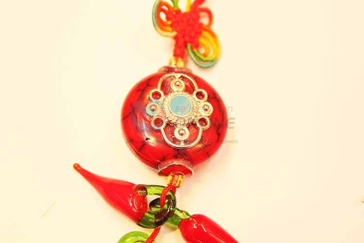 Chili Pendant Hanging Deoration with  Fortunate Beads