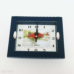 Top quality low price square plastic clock 16.5*14.5cm