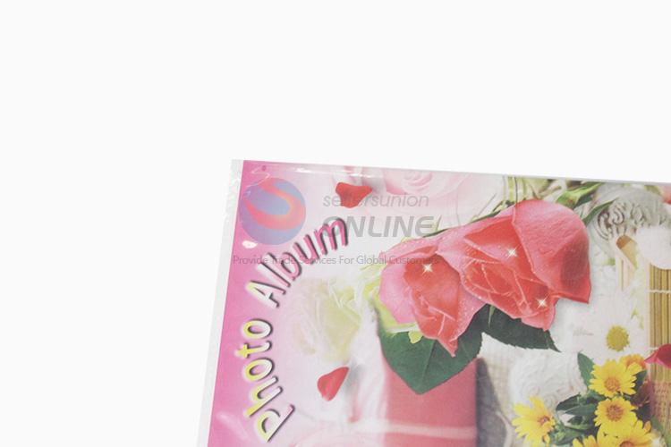 Low price new arrival flower printed cover photo album