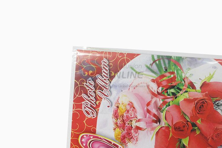 High quality promotional flower printed cover photo album