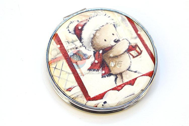 Nice Christmas Theme Round Pocket Cosmetic Mirror for Sale
