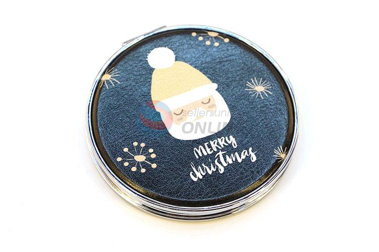 High Quality Christmas Round Pocket Cosmetic Mirror for Sale