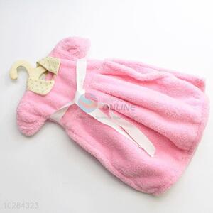 Pink Color Dress Shaped Hanging Wipe Bathing Towel