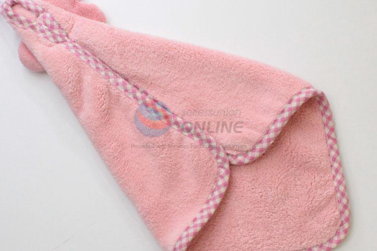 Pink Color Flower Decoration Hand Towel Bathroom Use