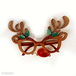 China Factory Elk Decoration Glasses Chirstmas Accessories
