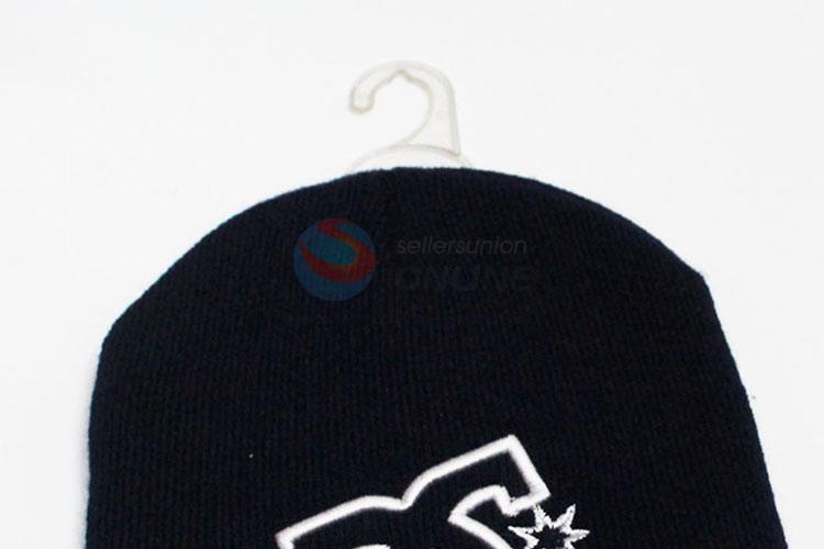 Fashion Men Black Sports Knitted Hat Caps