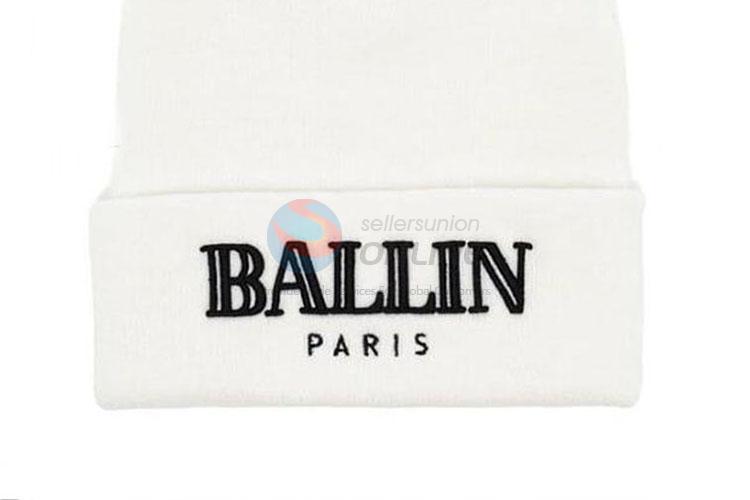 High Quality Men White Sports Knitted Hat Caps