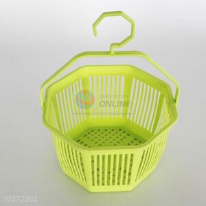 Good quality hanging plastic basket,green