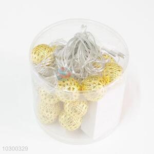 Fashion Design Battery Operated Golden Color Ball Light for Decoration