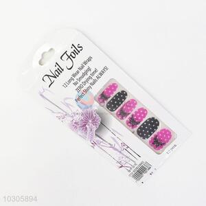 Promotional cool low price black&red nail stickers