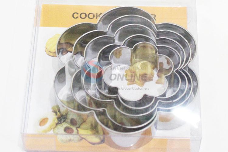 Hot-selling cute style flower shape 5pcs biscuit moulds
