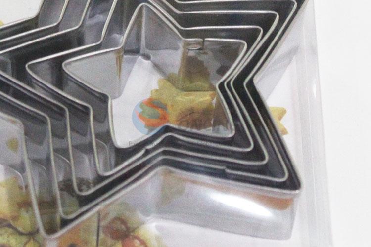 New product low price good star shape 5pcs biscuit moulds
