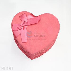 Pink Cardboard Gift Box Heart Shape Paper Gift Box