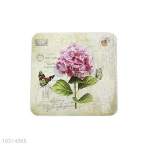 Hot Selling Flower Pattern Cup Mat Square Coasters