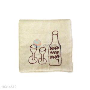 High Quality Wine Bottle Coaster Square Cup Mat
