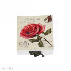 Rose Pattern Storage Box Jewelry Boxes With Lock