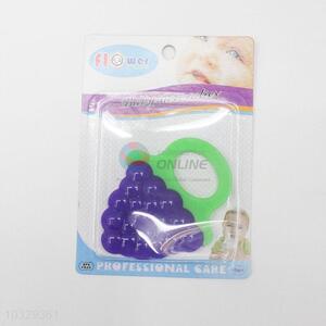 Newest design low price grapes modelling silicone baby teether
