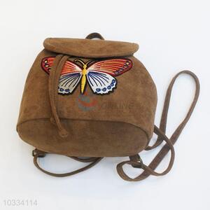 Butterfly Printing Backpack Brown Bags For Teenage