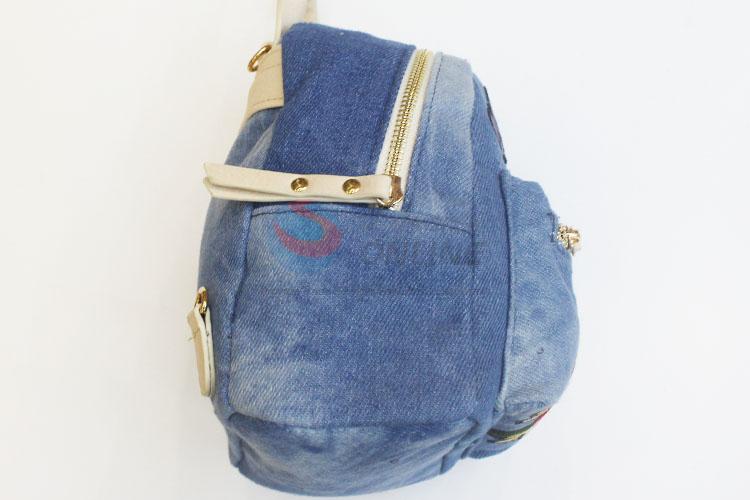 Embroidered Jeans Drawstring Travel Bags