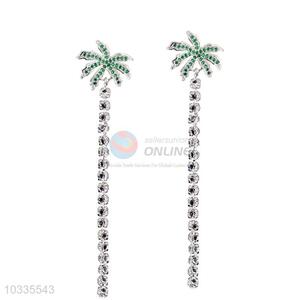 Cute design wholesale coconut tree long earrings