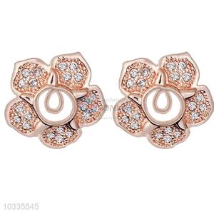 Top sale competitive price rose earrings