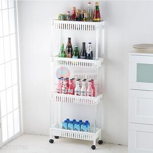 Custom Colorful Four Layers Storage Rack With Wheels