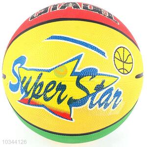 Offical size school game rubber basketball
