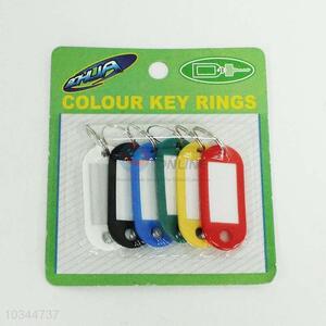 Competitive Price 6pcs Plastic Colour Key Rings for Sale