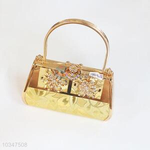 Latest Evening Trendy Printed Golden Handbags